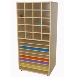 6210-MUEBLE CARTULINERO Y 20 CASILLAS HAYA MOBEDUC 602209HP18