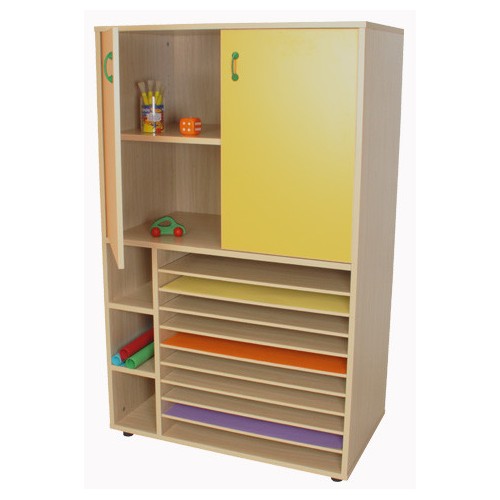 6214-MUEBLE CARTULINERO Y ARMARIO (ANCHO 90 CM) HAYA MOBEDUC 602211HPS18