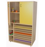 6214-MUEBLE CARTULINERO Y ARMARIO (ANCHO 90 CM) HAYA MOBEDUC 602211HPS18