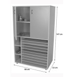 6215-MUEBLE CARTULINERO Y ARMARIO (ANCHO 90 CM) HAYA MOBEDUC 602211HPS18