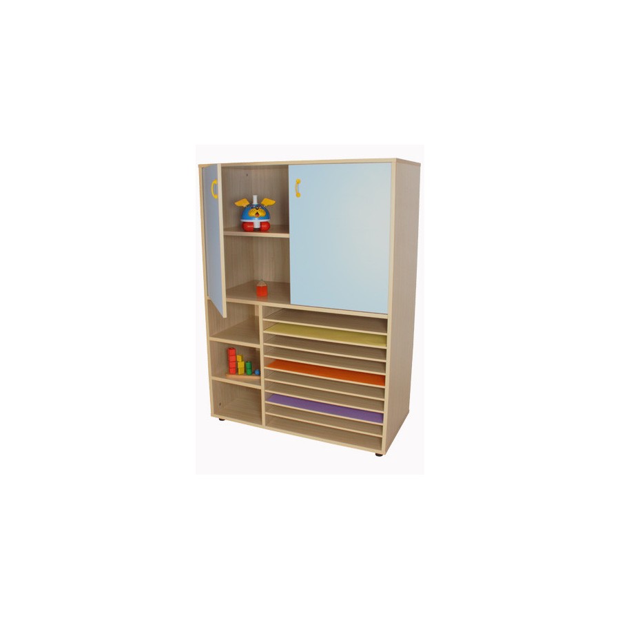 6216-MUEBLE CARTULINERO Y ARMARIO (ANCHO 105 CM) HAYA MOBEDUC 602212HPS18