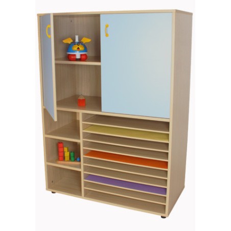 6216-MUEBLE CARTULINERO Y ARMARIO (ANCHO 105 CM) HAYA MOBEDUC 602212HPS18