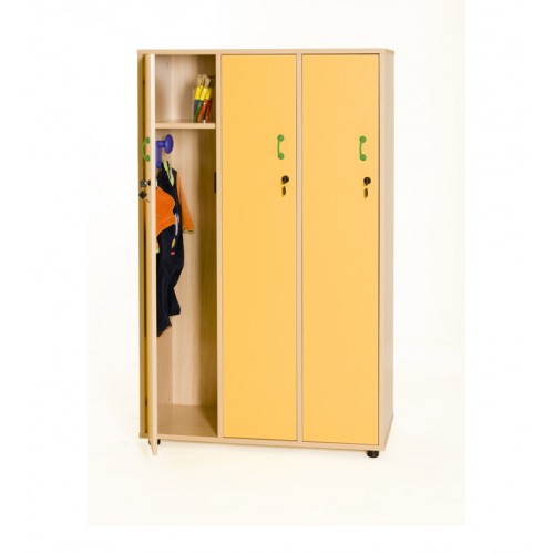 6233-MUEBLE TAQUILLA 3 NINOS 147 CM ALTO CON LLAVE HAYA MOBEDUC 600616HPC18