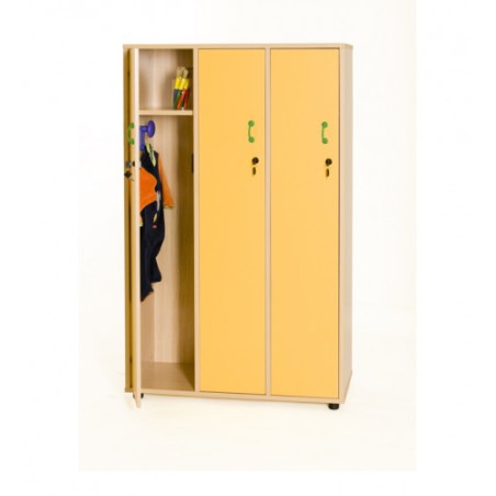 6233-MUEBLE TAQUILLA 3 NINOS 147 CM ALTO CON LLAVE HAYA MOBEDUC 600616HPC18