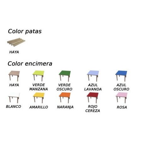 6295-MESA TRAPECIO 120X60 CM (TALLA 0 - 3) HAYA MOBEDUC 600552H180