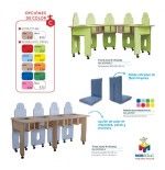 6352-TRONA RECTA 4 NINOS/ AS HAYA MOBEDUC 600568H196