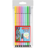 648-ESTUCHE ROTULADORES PUNTA FIBRA MEDIA 1MM. PEN 8 UNIDADES COLORES PASTEL STABILO 68/8-01