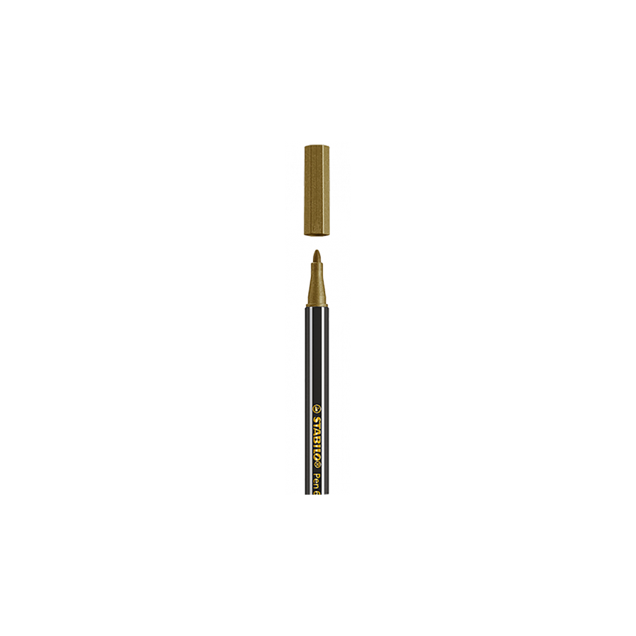 657-ROTULADOR ACUARELABLE METAL PUNTA MEDIA 1,4MM. PEN 68 ORO STABILO 68/810