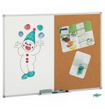 6623-PIZARRA CORCHO / BLANCA DE DOBLE USO 90X120 CM FAIBO 603-3T