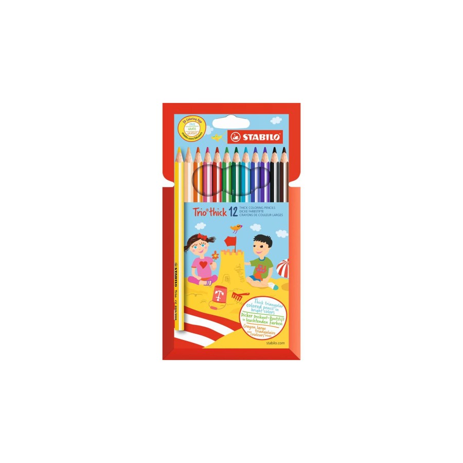 668-STABILO Trio thick laapiz de color Multicolor 12 pieza(s)