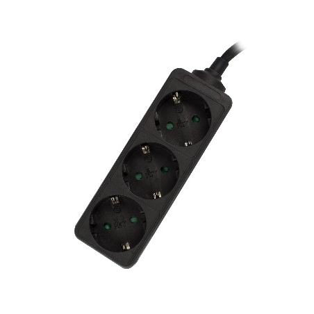 6692-Ewent EW3959 base multiple 1,5 m 3 salidas AC Interior Negro