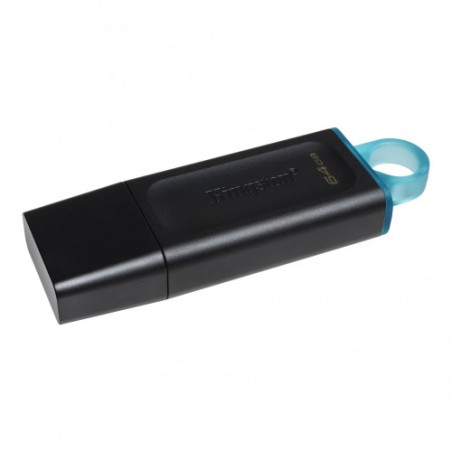 6719-KINGSTON 64GB USB3.2 GEN 1 DATATRAVELER EXODIA (BLACK + TEAL)