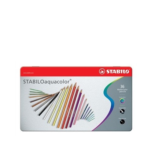 674-ESTUCHE DE METAL 36 LAPICES PUNTA 2,8MM. AQUACOLOR SURTIDOS STABILO 1636-5
