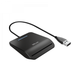 6780-Trust Primo lector de tarjeta inteligente Interior Negro CardBus+USB 2.0