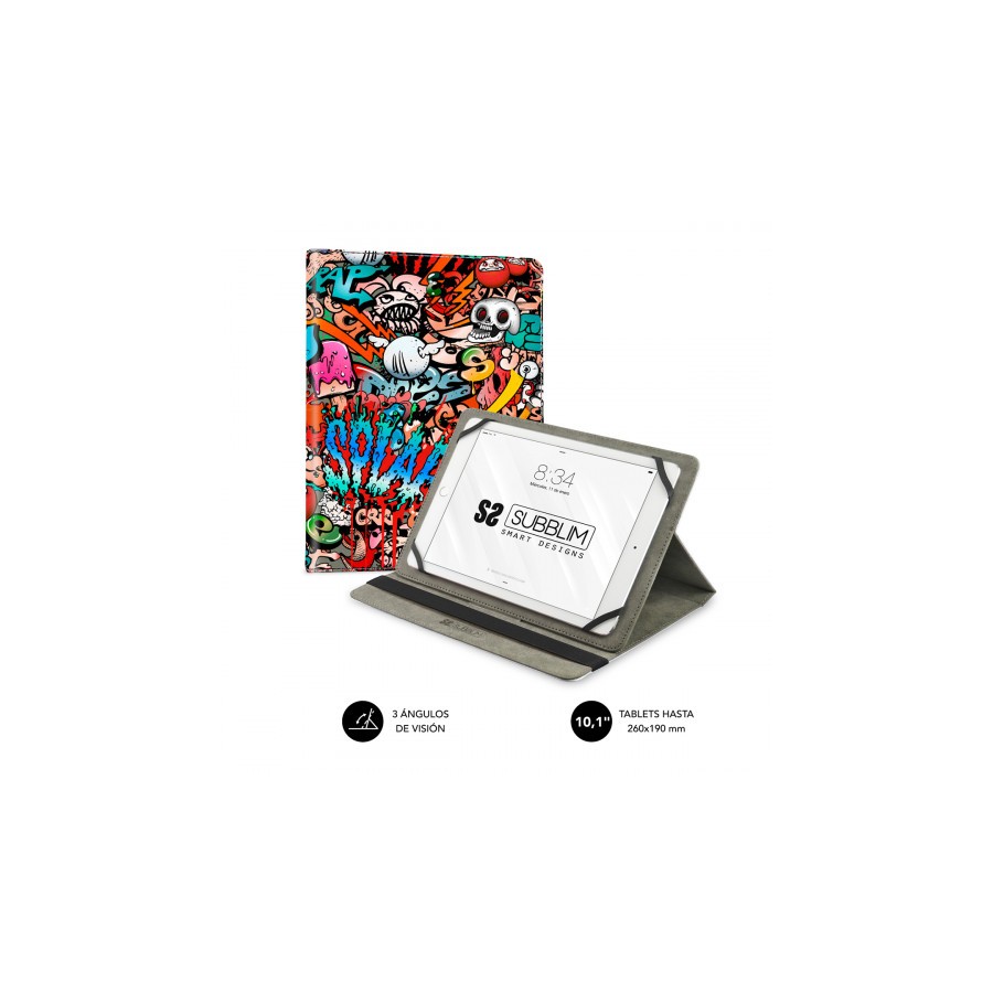 6812-SUBBLIM Funda Tablet Universal TRENDY CASE GRAFFITI 10.1"