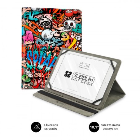 6812-SUBBLIM Funda Tablet Universal TRENDY CASE GRAFFITI 10.1"