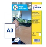 6846-Avery AM001A3 etiqueta autoadhesiva Rectangulo Desmontable Transparente 10 pieza(s)