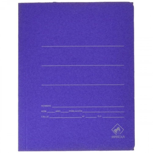 6880-CARPETA CARTON AZUL 500 GR./M2. CUARTO GOMA SENCILLA MARIOLA 1040