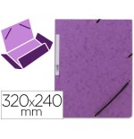 6886-CARPETA CARTON SIMIL PRESPAN 500 GR./M2. FOLIO GOMA SOLAPA VIOLETA MARIOLA 1525VI