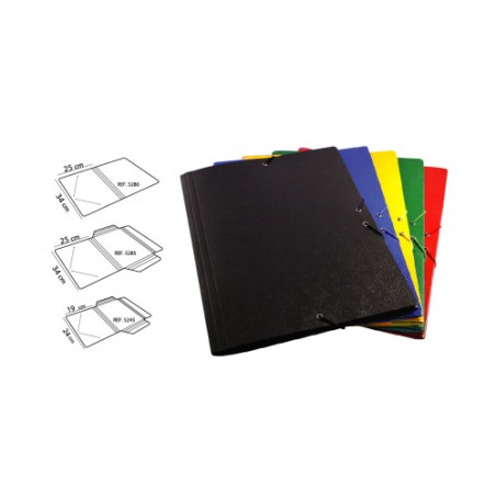 6898-CARPETA CARTON COMPACTO GOFRADO No 8.FOLIO GOMA SOLAPA AMARILLO MARIOLA 5285AM