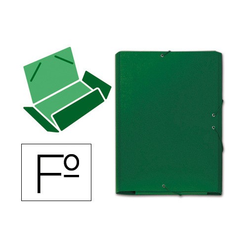 6901-CARPETA CARTON COMPACTO GOFRADO No 8.FOLIO GOMA SOLAPA VERDE MARIOLA 5285VE