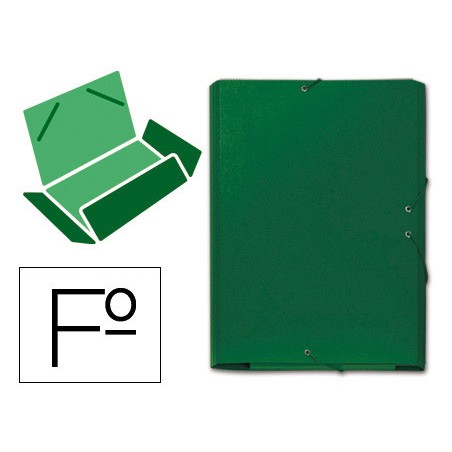 6901-CARPETA CARTON COMPACTO GOFRADO No 8.FOLIO GOMA SOLAPA VERDE MARIOLA 5285VE