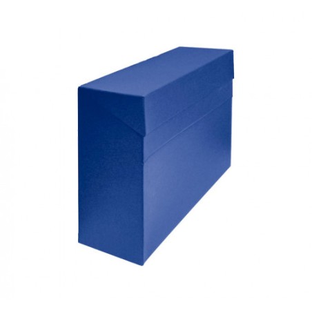 6916-CAJA TRANSFERENCIA A4 CARTON FORRADO EN GELTEX (35X25,5X 11 CM) AZUL MARIOLA 1675AZ