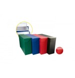 6919-CAJA TRANSFERENCIA FOLIO CARTON FORRADO EN GELTEX (39X25,5 X11 CM) AZUL MARIOLA 1685AZ