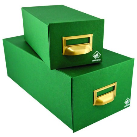 6930-FICHERO CARTON FORRADO EN GELTEX PARA 1000 FICHAS (125X95X350 MM) MARIOLA 1-1000