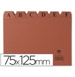 6936-INDICE FICHEROS CARTON CUERO A-Z (125X75 MM) No 2 MARIOLA 3102