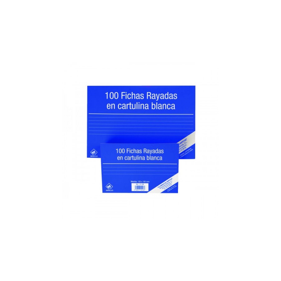 6943-100 FICHAS DE CARTULINA LISA (95X65 MM)  N.o 1 MARIOLA 3111L