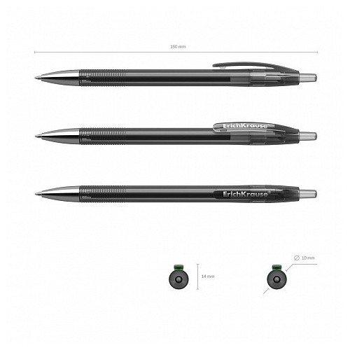 6989-BOLIGRAFO DE GEL AUTOMATICO R-301 ORIGINAL GEL MATIC, TINTA COLOR: NEGRO ERICH KRAUSE 46461