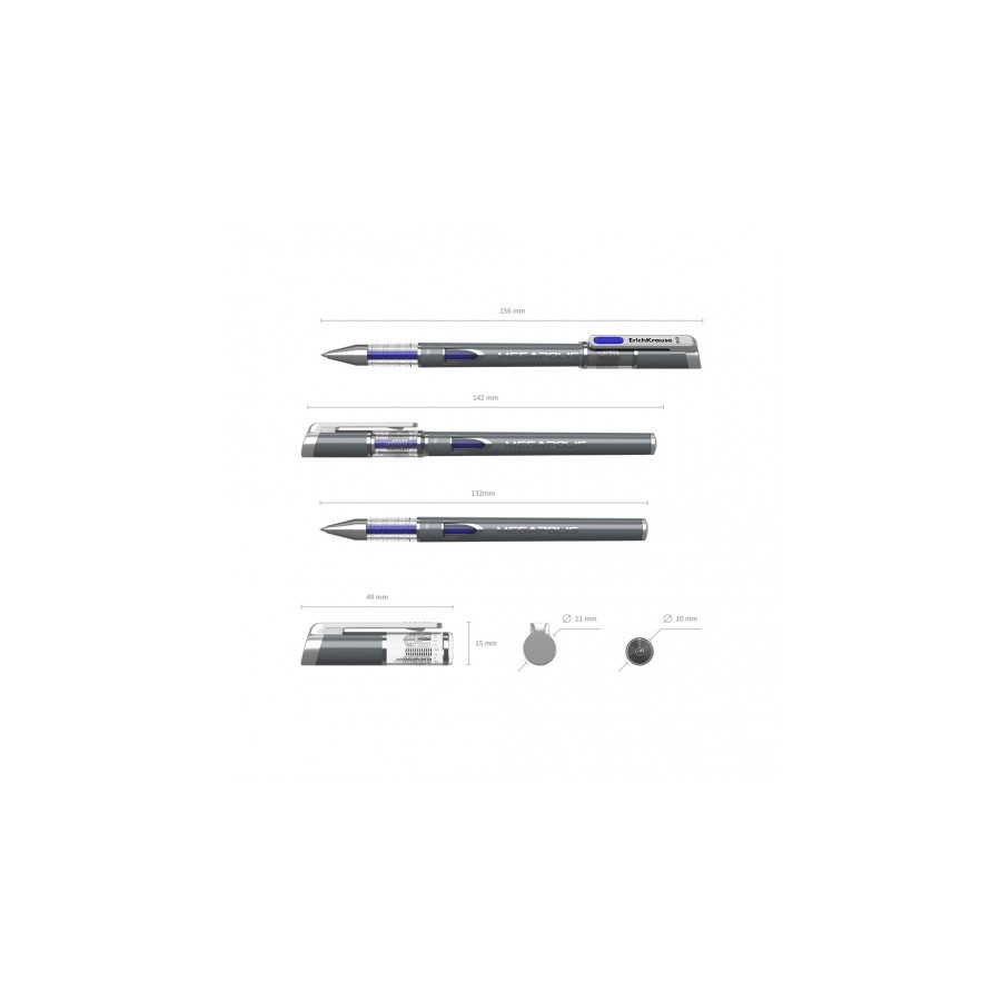 6999-BOLIGRAFO DE GEL MEGAPOLIS GEL, TINTA COLOR: AZUL ERICH KRAUSE 92