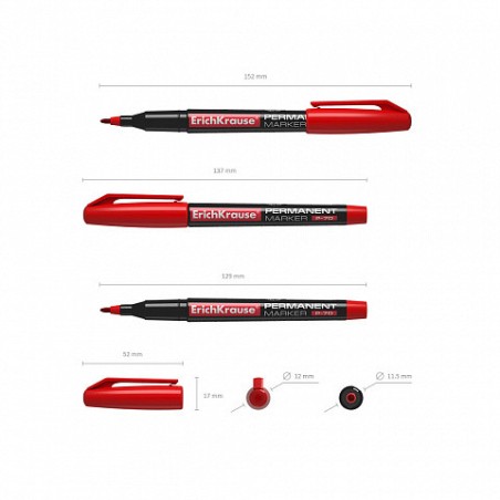 7006-MARCADOR PERMANENTE P-70, COLOR: ROJO ERICH KRAUSE 37075