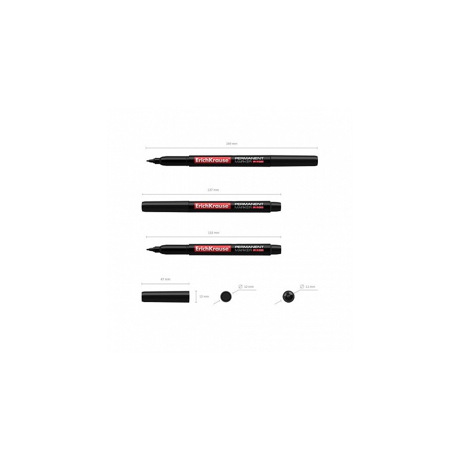 7007-MARCADOR PERMANENTE P-100, COLOR: NEGRO ERICH KRAUSE 12841