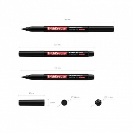 7007-MARCADOR PERMANENTE P-100, COLOR: NEGRO ERICH KRAUSE 12841