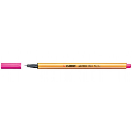 703-ROTULADOR PUNTA FINA POINT 88 0.4MM ROSA NEON STABILO 88/056