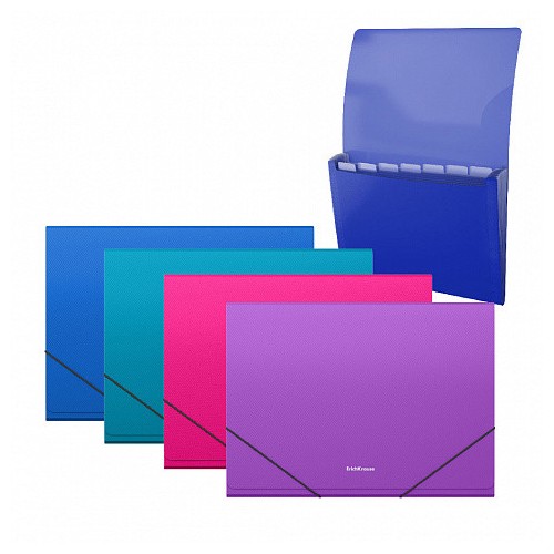 7033-ARCHIVADOR ACORDEON DIAGONAL VIVID, 12 FUNDAS, A4, COLORES SURTIDOS ERICH KRAUSE 50419