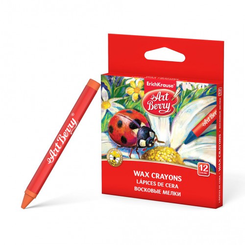ESTUCHE DE CERAS DE PLASTICO 12 COLORES ARTBERRY 34930