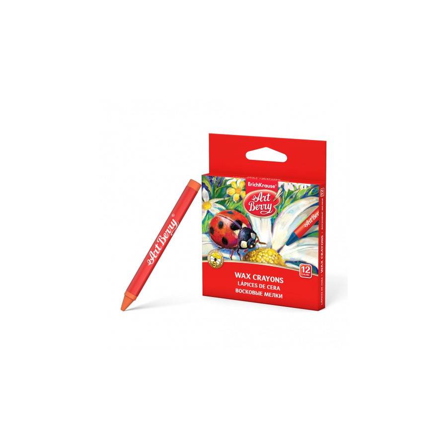 ESTUCHE DE CERAS DE PLASTICO 12 COLORES ARTBERRY 34930