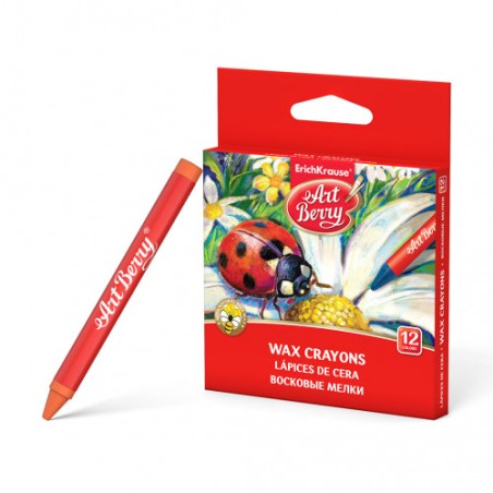 ESTUCHE DE CERAS DE PLASTICO 12 COLORES ARTBERRY 34930