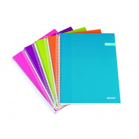 7086-CUADERNO TAPA FORRADA A4 CUADROS 120 HOJAS 70G SURTIDO MODA CLASSIC STRIPES ANCOR 040050
