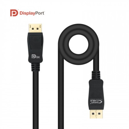 7102-Nanocable 10.15.2501 cable DisplayPort 1 m Negro