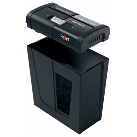 7175-Rexel Secure S5 triturador de papel Corte en tiras 70 dB Negro