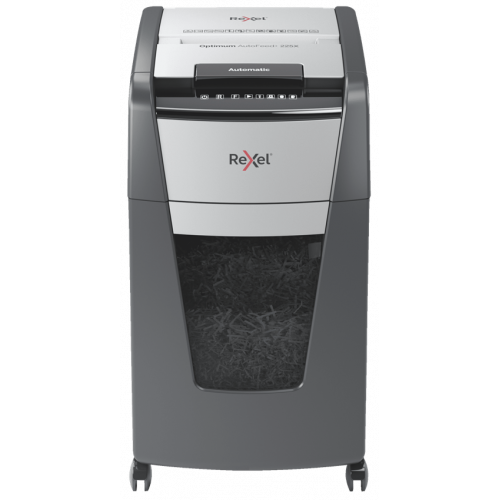 7189-Rexel Optimum AutoFeed+ 225X triturador de papel Corte cruzado 55 dB 23 cm Negro, Gris