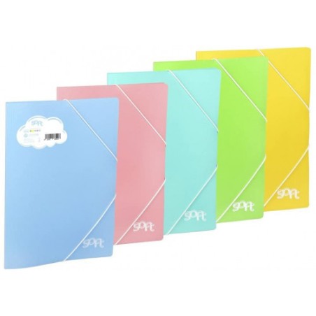 CARPETA SOLAPAS SOFT POLIPROPILENO C/ETIQUETA Y GOMA SALMON CARCHIVO 20160114