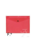 7261-SOBRE POLIPROPILENO FOLIO SOLAPA C/BROCHE PLASTICO ROJO CARCHIVO 342K12