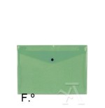 7262-SOBRE POLIPROPILENO FOLIO SOLAPA C/BROCHE PLASTICO VERDE CARCHIVO 342K15