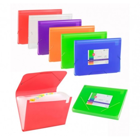 7269-ACORDEON POLIPROPILENO TRASLUCIDO FOLIO 13 DEPARTAMENTOS GOMA VIOLETA CARCHIVO 1913KF56