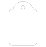 7297-CAJA 500 ETIQUETAS COLGANTES BLANCAS 22 X 35 MM APLI 390